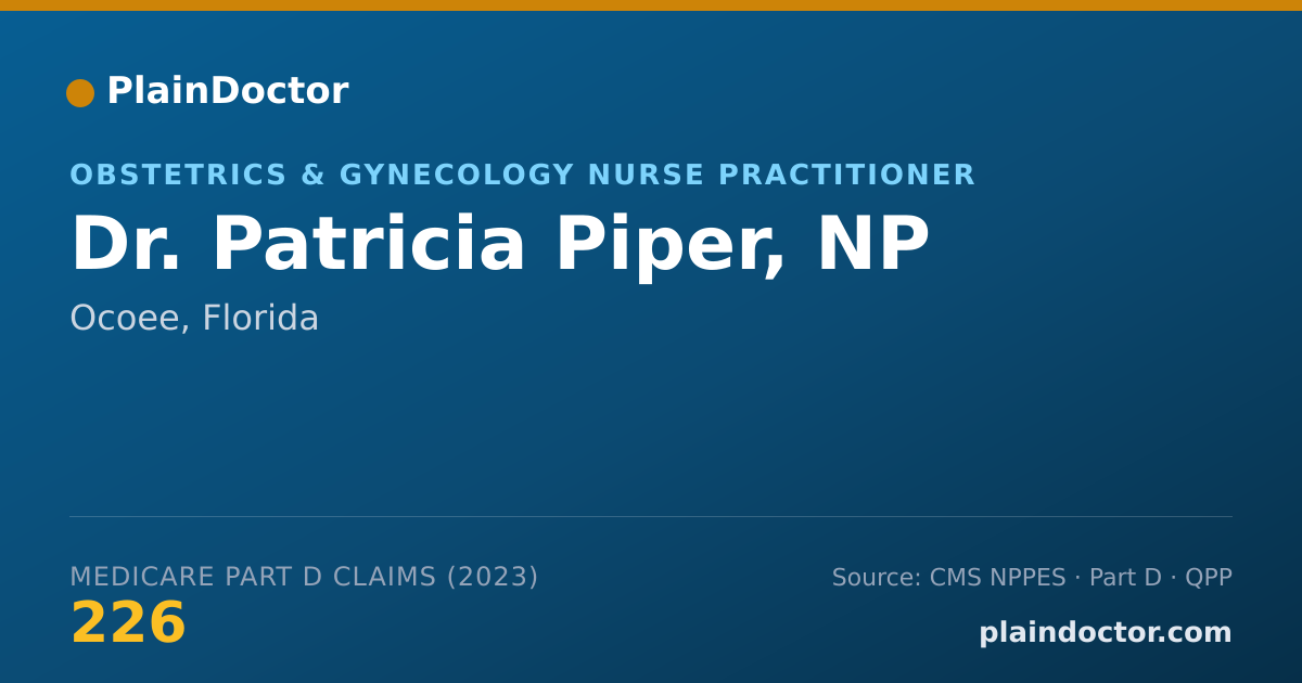 Shareable card for Patricia Piper, NP - Obstetrics & Gynecology Nurse Practitioner, Ocoee, FL