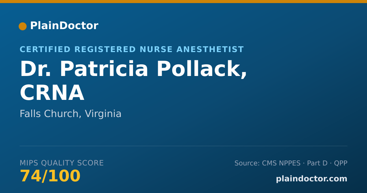 Shareable card for Patricia Pollack, CRNA - Certified Registered Nurse Anesthetist, Falls Church, VA