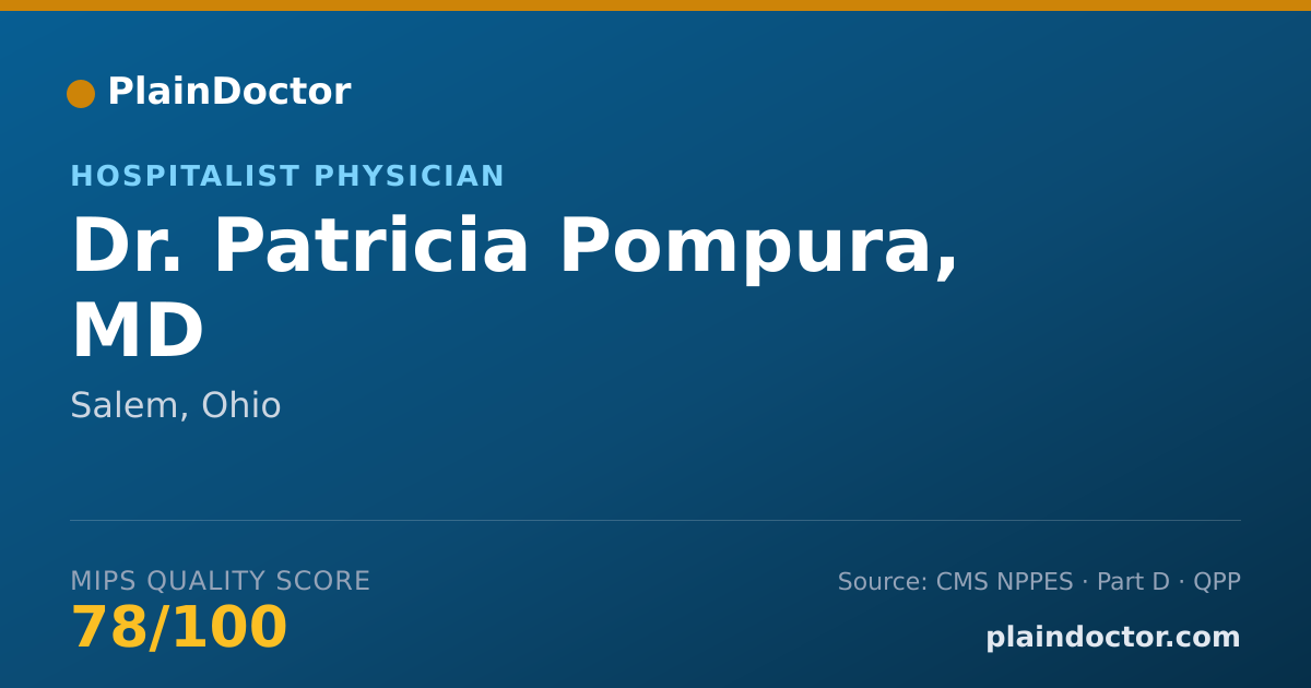 Shareable card for Patricia Pompura, MD - Hospitalist Physician, Salem, OH