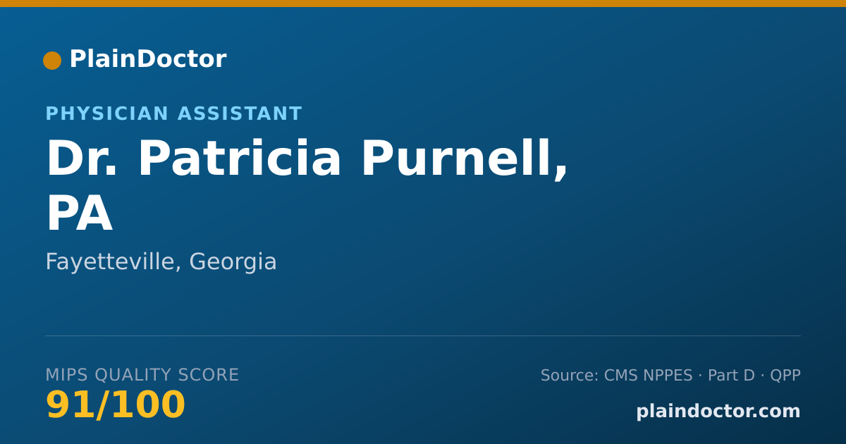 Shareable card for Patricia Purnell, PA - Physician Assistant, Fayetteville, GA