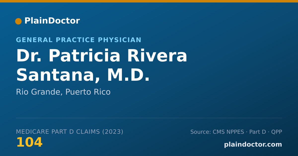 Shareable card for Patricia Rivera Santana, M.D. - General Practice Physician, Rio Grande, PR