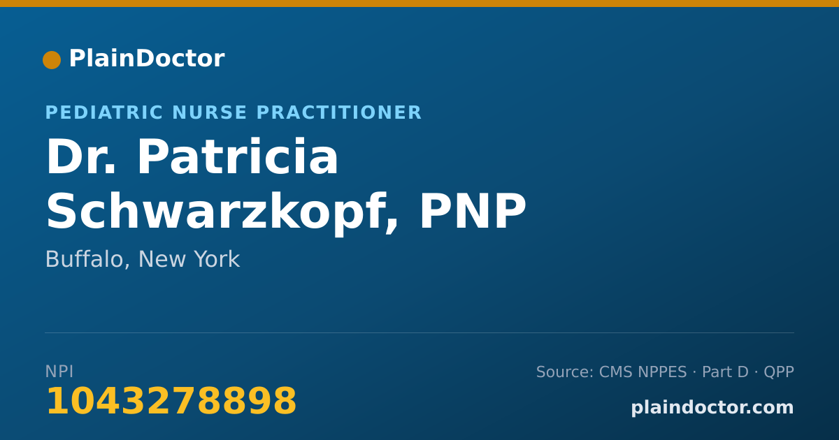 Shareable card for Patricia Schwarzkopf, PNP - Pediatric Nurse Practitioner, Buffalo, NY