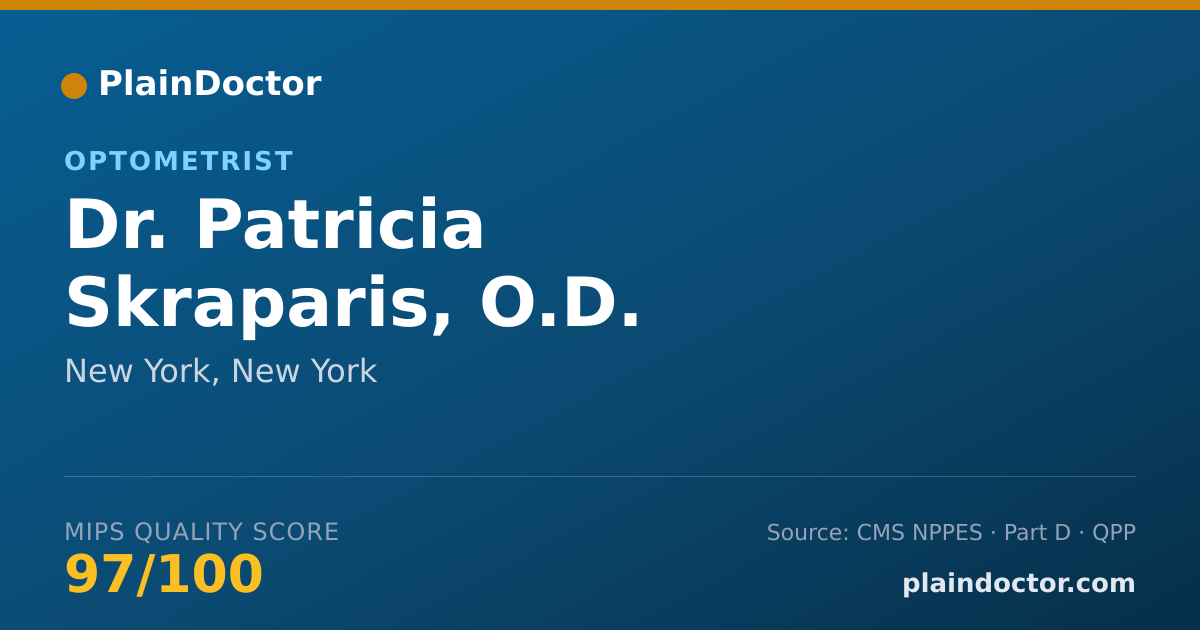 Shareable card for Patricia Skraparis, O.D. - Optometrist, New York, NY