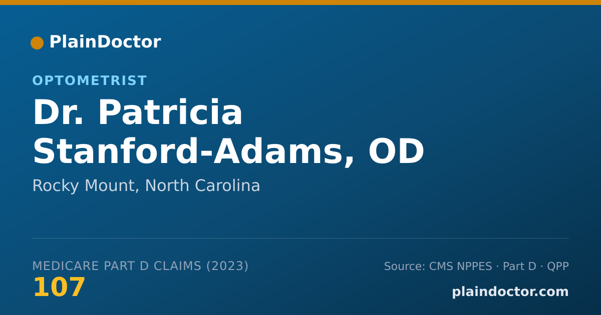 Shareable card for Patricia Stanford-Adams, OD - Optometrist, Rocky Mount, NC