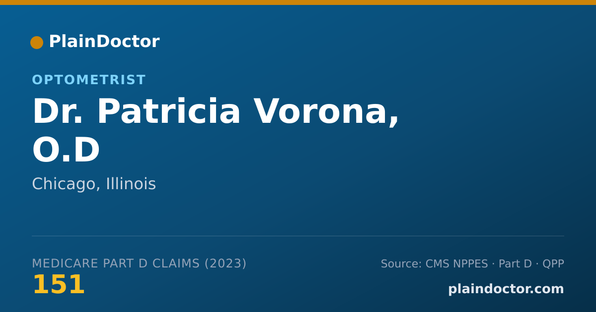 Shareable card for Patricia Vorona, O.D - Optometrist, Chicago, IL