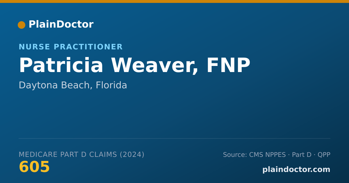 Shareable card for Patricia Weaver, FNP - Nurse Practitioner, Daytona Beach, FL