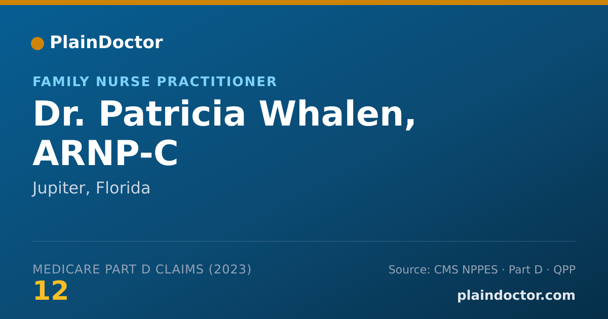 Shareable card for Patricia Whalen, ARNP-C - Family Nurse Practitioner, Jupiter, FL