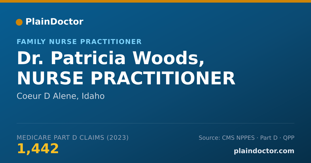 Shareable card for Patricia Woods, NURSE PRACTITIONER - Family Nurse Practitioner, Coeur D Alene, ID