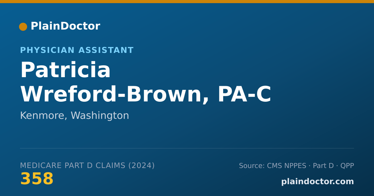 Shareable card for Patricia Wreford-Brown, PA-C - Physician Assistant, Kenmore, WA