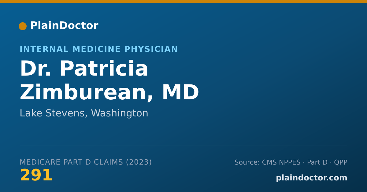 Shareable card for Patricia Zimburean, MD - Internal Medicine Physician, Lake Stevens, WA