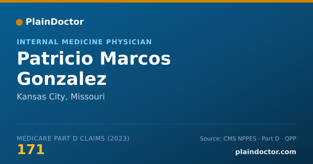 Shareable card for Patricio Marcos Gonzalez - Internal Medicine Physician, Kansas City, MO