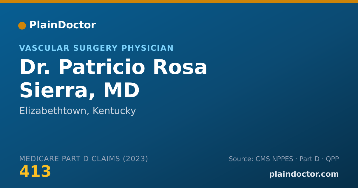 Shareable card for Patricio Rosa Sierra, MD - Vascular Surgery Physician, Elizabethtown, KY