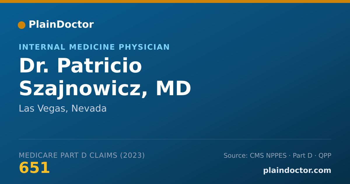 Shareable card for Patricio Szajnowicz, MD - Internal Medicine Physician, Las Vegas, NV