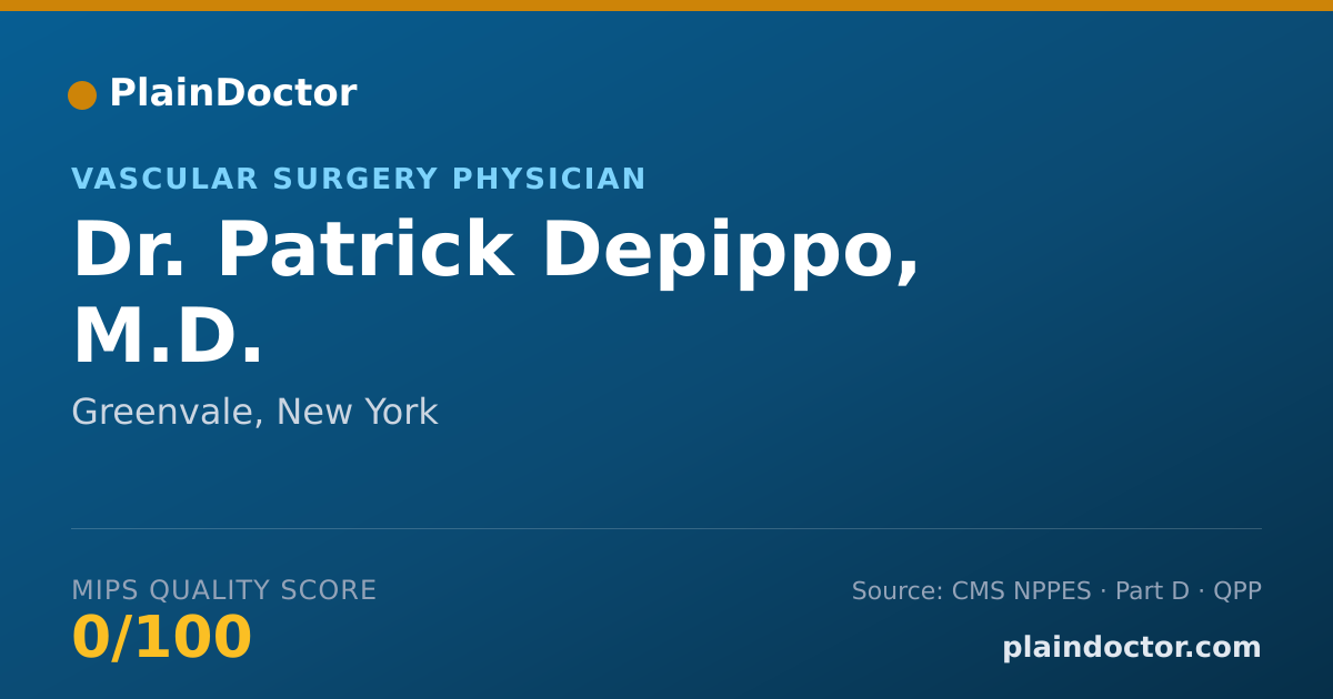 Shareable card for Patrick Depippo, M.D. - Specialist, Greenvale, NY