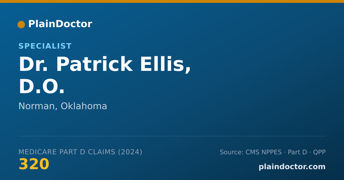 Shareable card for Patrick Ellis, D.O. - Specialist, Norman, OK