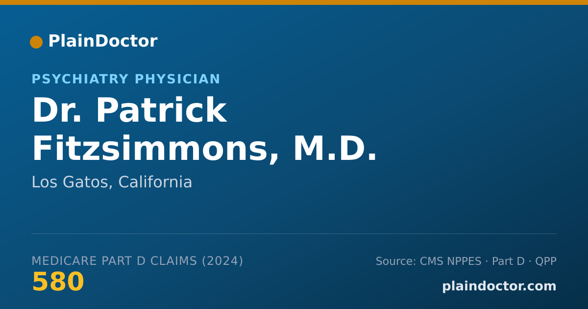 Shareable card for Patrick Fitzsimmons, M.D. - Psychiatry Physician, Los Gatos, CA