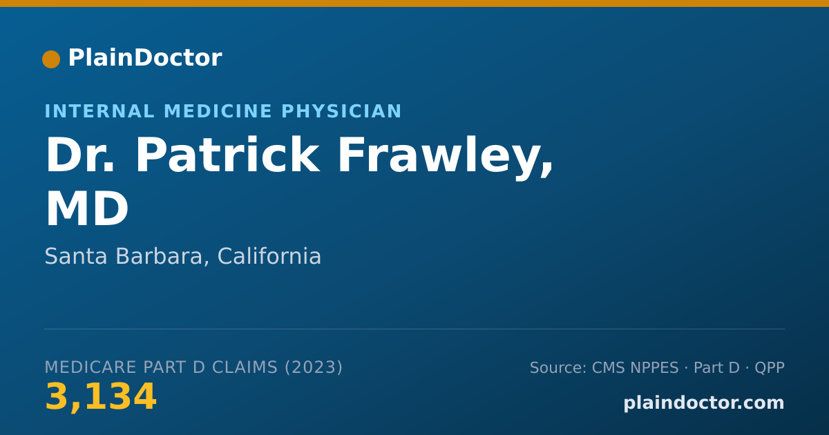 Shareable card for Patrick Frawley, MD - Internal Medicine Physician, Santa Barbara, CA