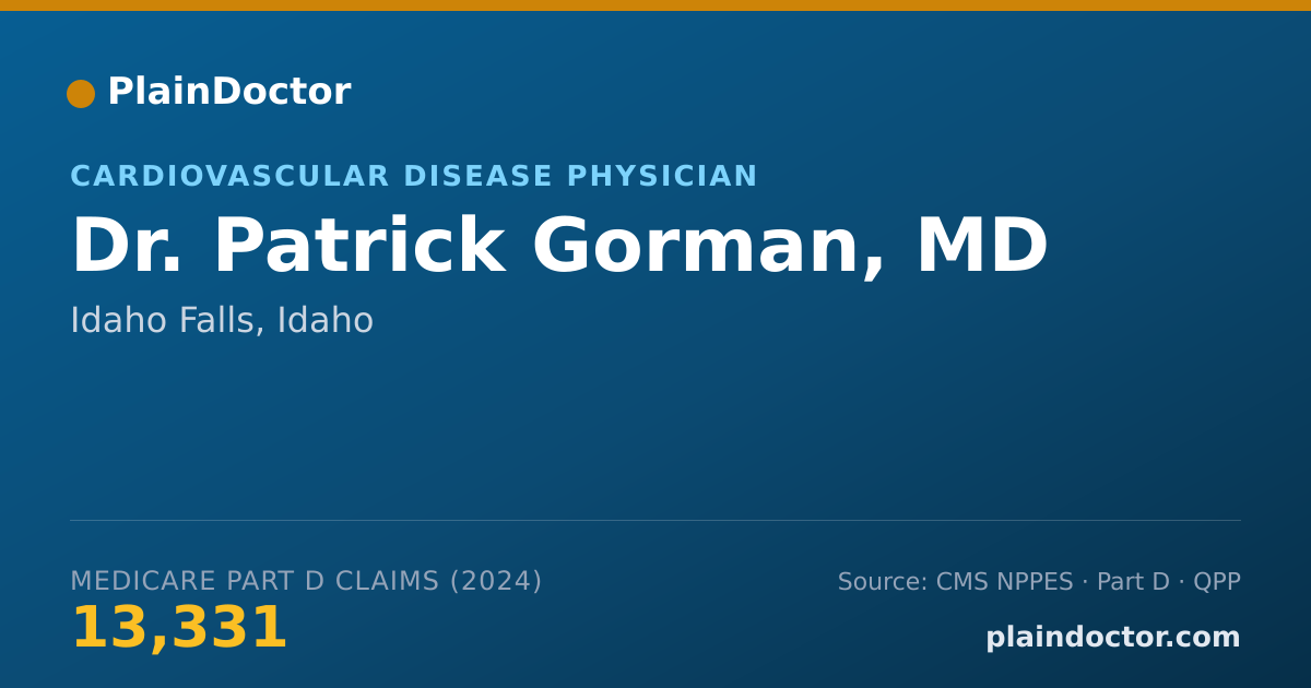 Shareable card for Patrick Gorman, MD - Cardiovascular Disease Physician, Idaho Falls, ID