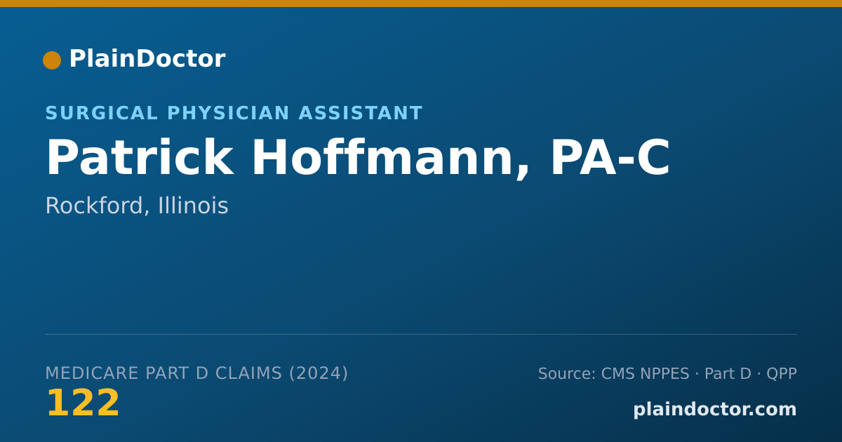 Shareable card for Patrick Hoffmann, PA-C - Surgical Physician Assistant, Rockford, IL