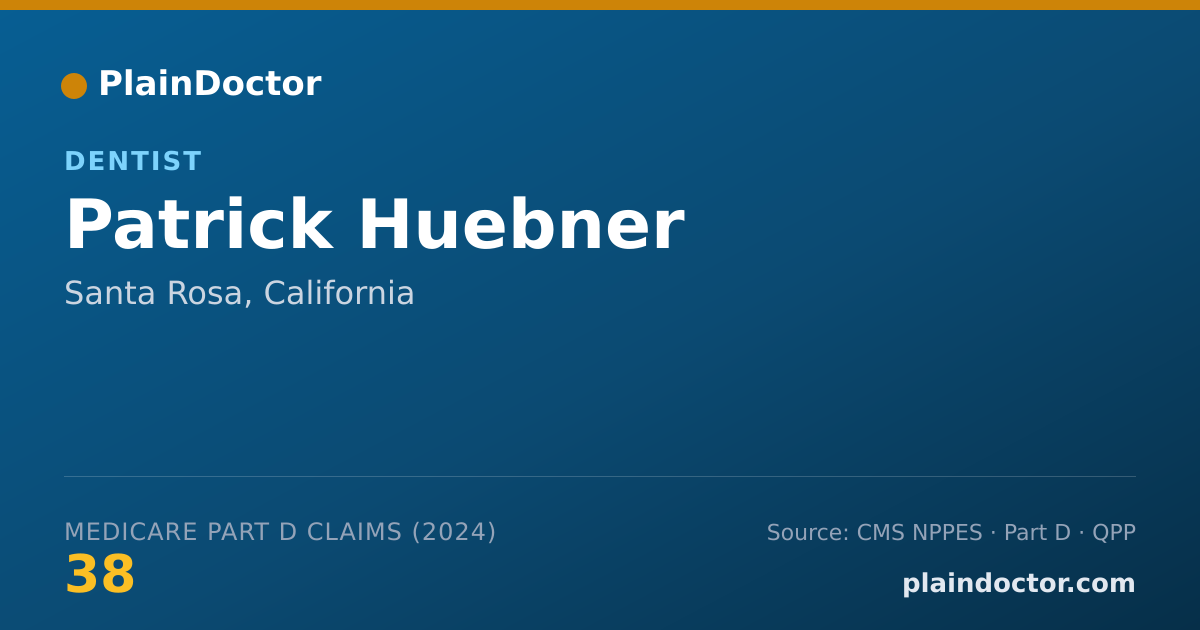 Shareable card for Patrick Huebner - Dentist, Santa Rosa, CA