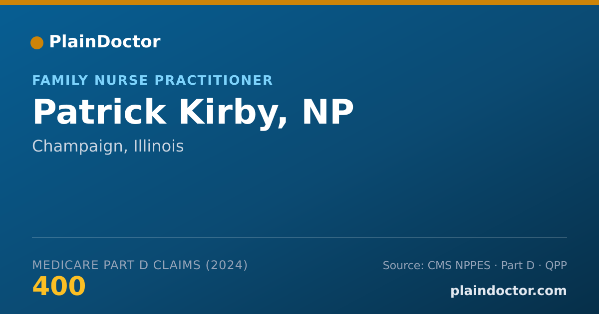 Shareable card for Patrick Kirby, NP - Family Nurse Practitioner, Champaign, IL