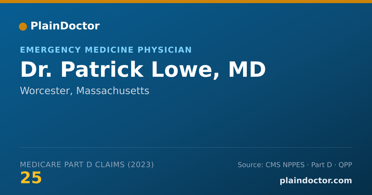 Shareable card for Patrick Lowe, MD - Emergency Medicine Physician, Worcester, MA