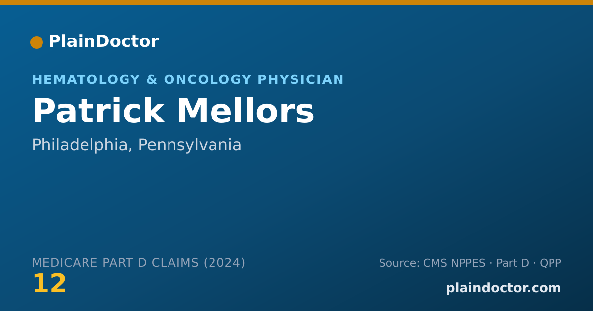 Shareable card for Patrick Mellors - Internal Medicine Physician, Philadelphia, PA