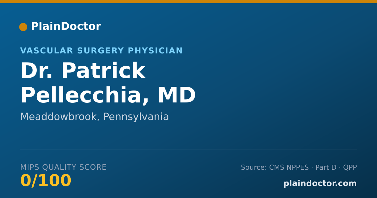 Shareable card for Patrick Pellecchia, MD - Surgery Physician, Meaddowbrook, PA