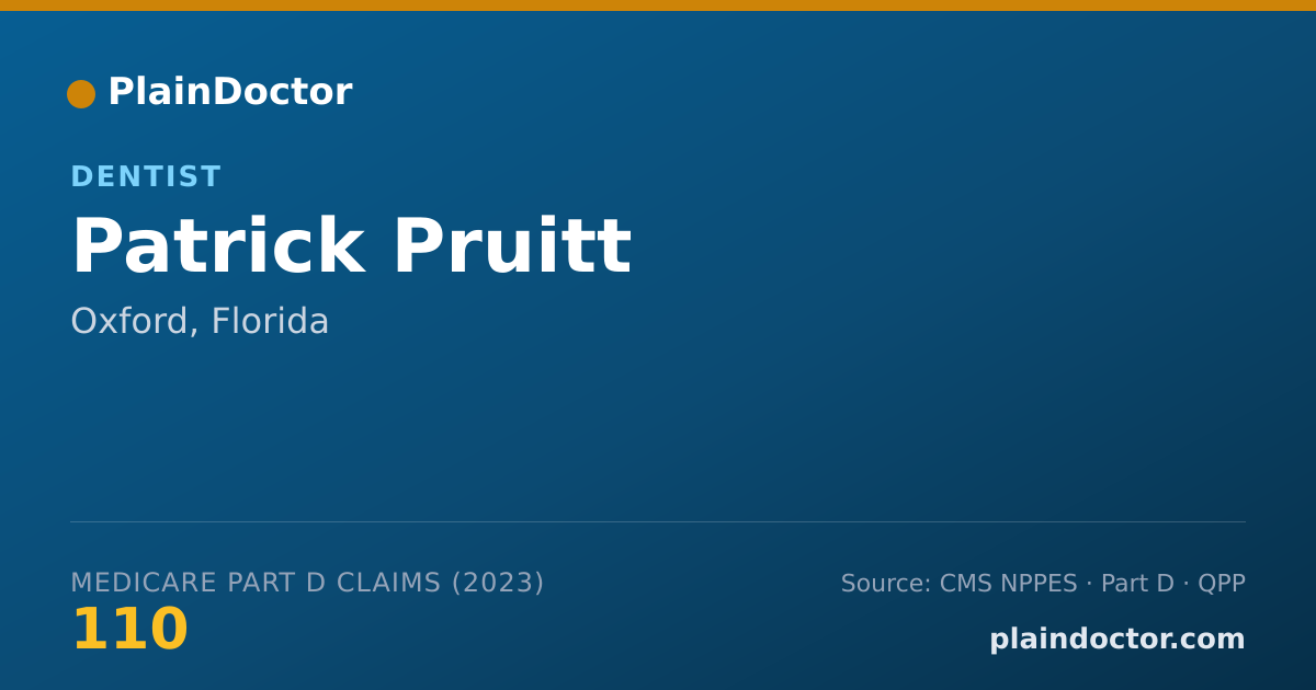 Shareable card for Patrick Pruitt - Dentist, Oxford, FL