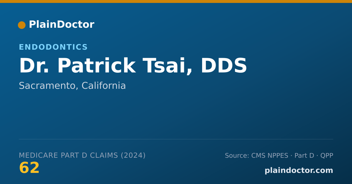 Shareable card for Patrick Tsai, DDS - Dentist, Sacramento, CA