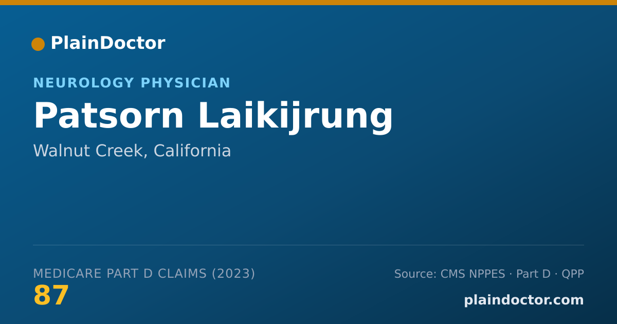 Shareable card for Patsorn Laikijrung - Neurology Physician, Walnut Creek, CA