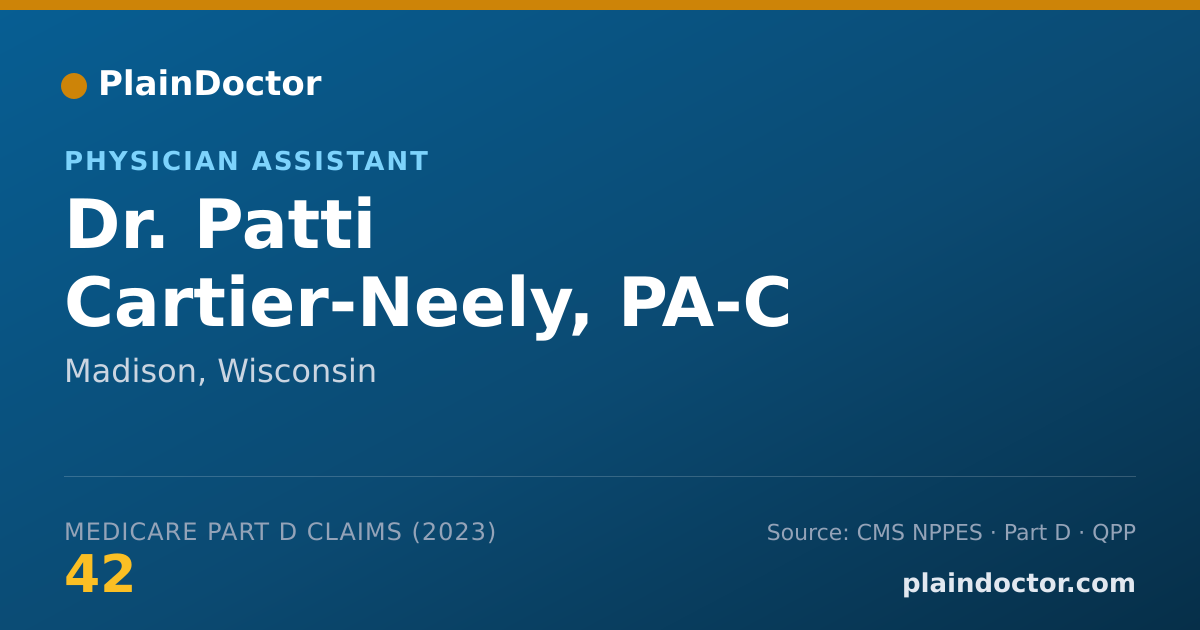 Shareable card for Patti Cartier-Neely, PA-C - Physician Assistant, Madison, WI