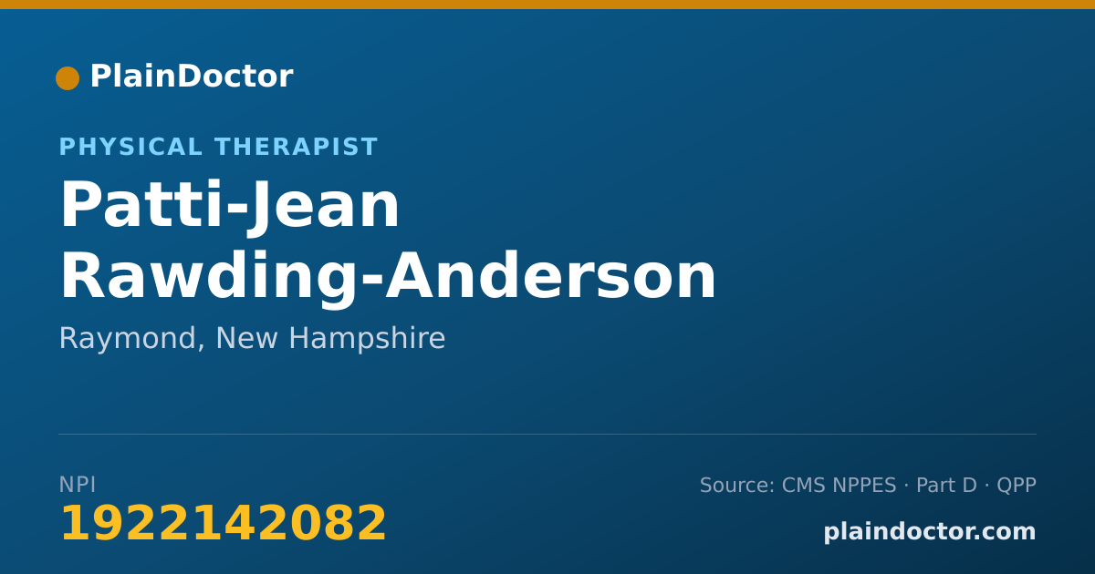 Shareable card for Patti-Jean Rawding-Anderson - Physical Therapist, Raymond, NH