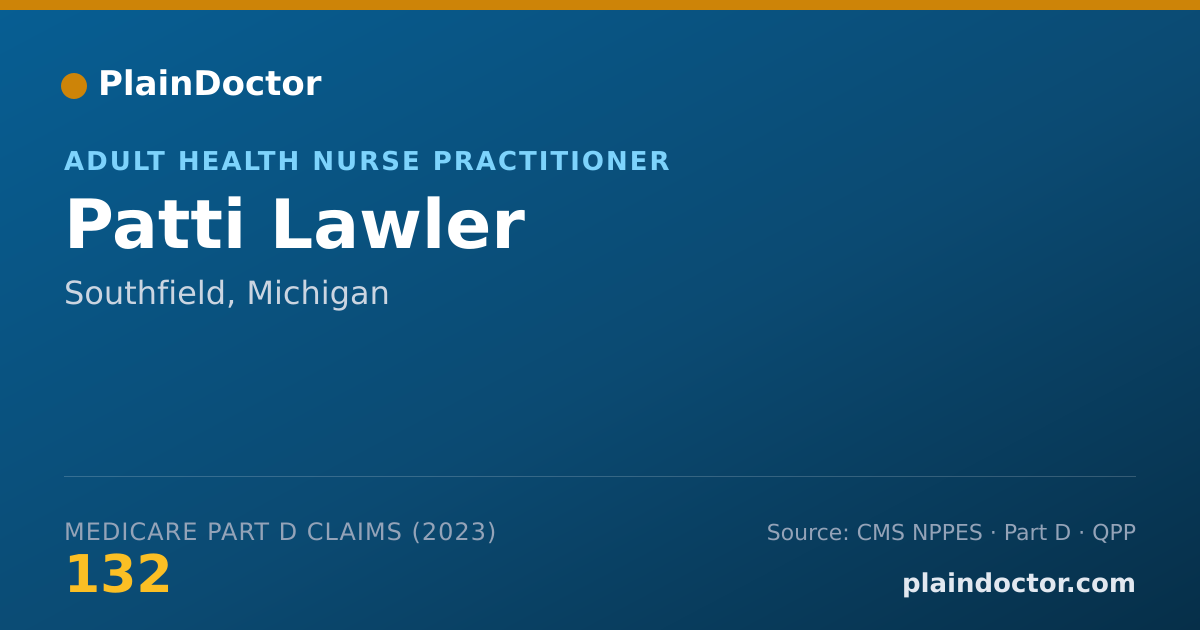 Shareable card for Patti Lawler - Adult Health Nurse Practitioner, Southfield, MI