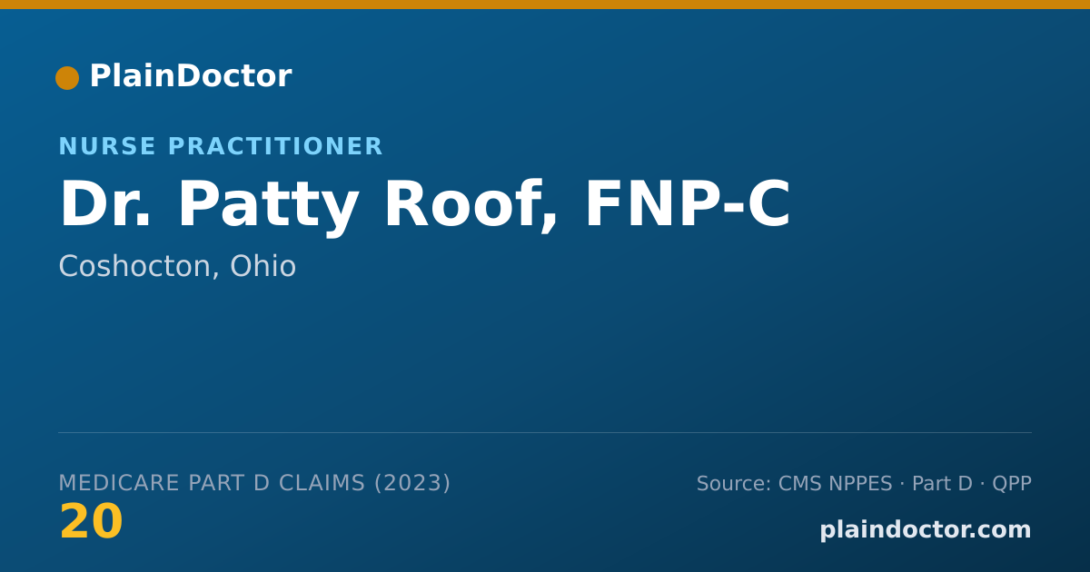 Shareable card for Patty Roof, FNP-C - Nurse Practitioner, Coshocton, OH
