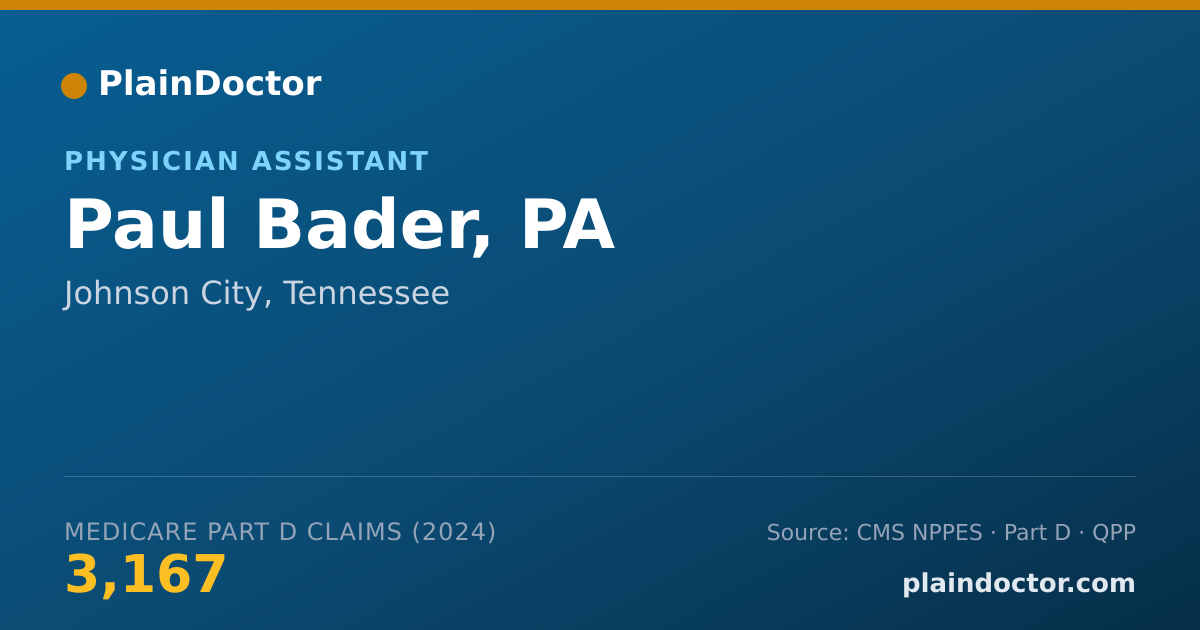 Shareable card for Paul Bader, PA - Physician Assistant, Johnson City, TN