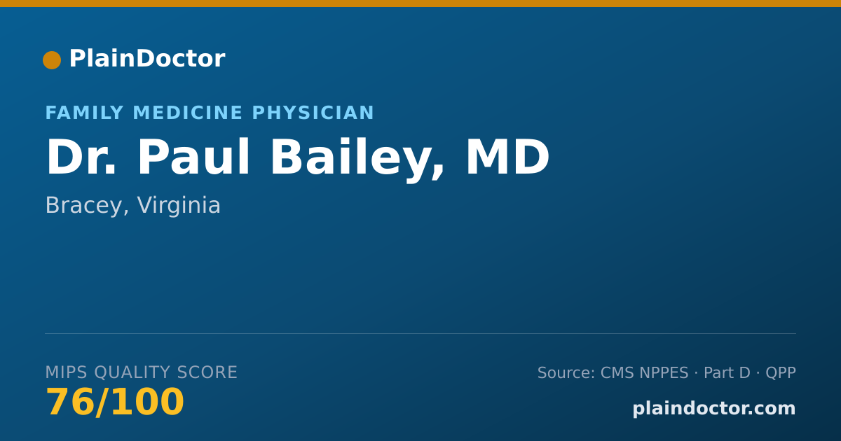 Shareable card for Paul Bailey, MD - Family Medicine Physician, Bracey, VA