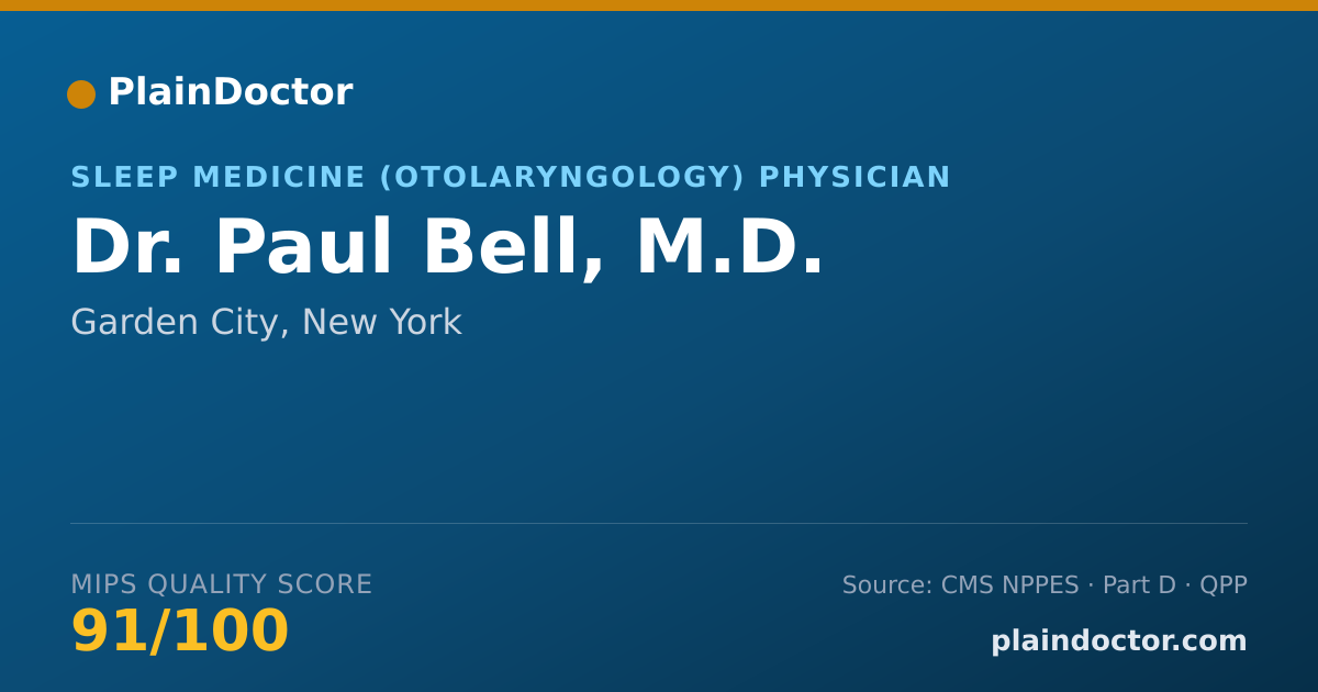 Shareable card for Paul Bell, M.D. - Sleep Medicine (Otolaryngology) Physician, Garden City, NY