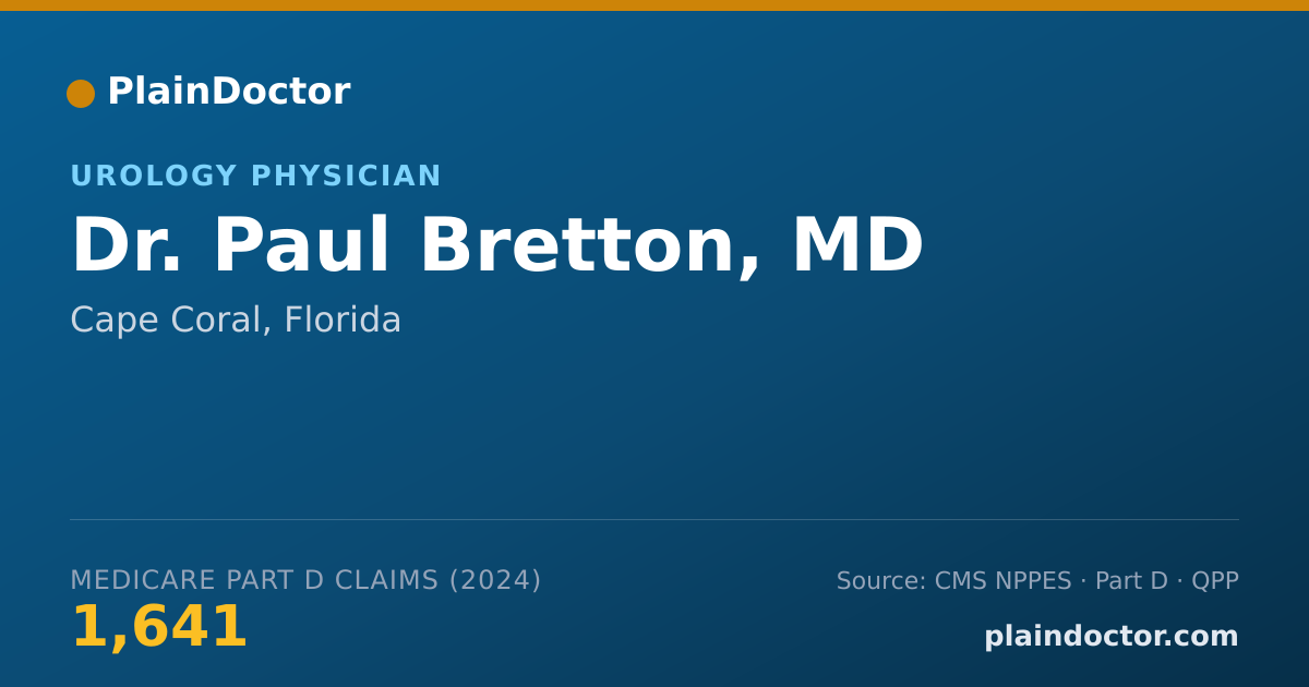 Shareable card for Paul Bretton, MD - Urology Physician, Cape Coral, FL
