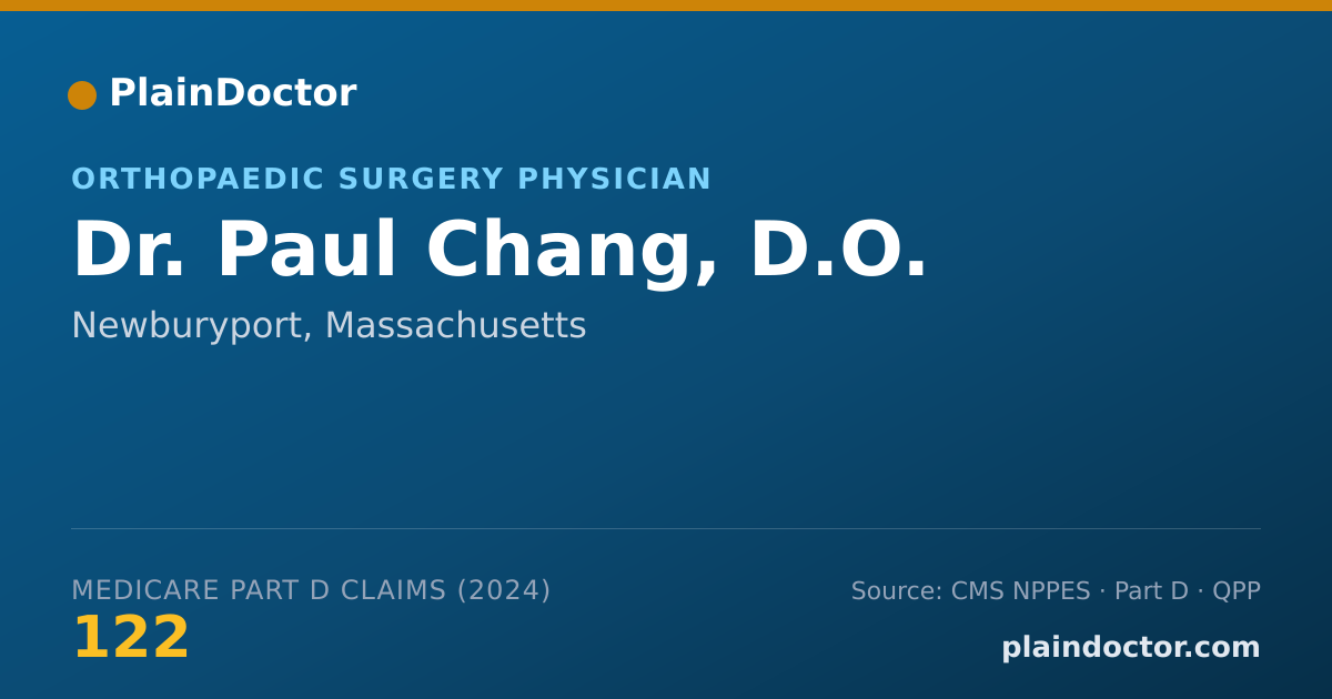 Shareable card for Paul Chang, D.O. - Orthopaedic Surgery Physician, Newburyport, MA