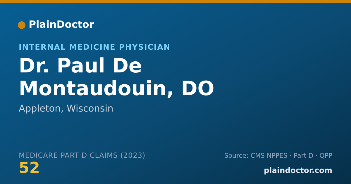 Shareable card for Paul De Montaudouin, DO - Internal Medicine Physician, Appleton, WI