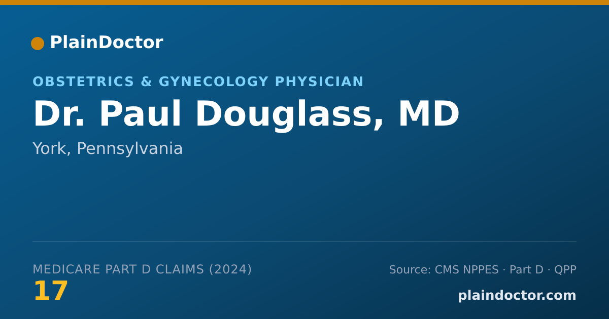 Shareable card for Paul Douglass, MD - Obstetrics & Gynecology Physician, York, PA