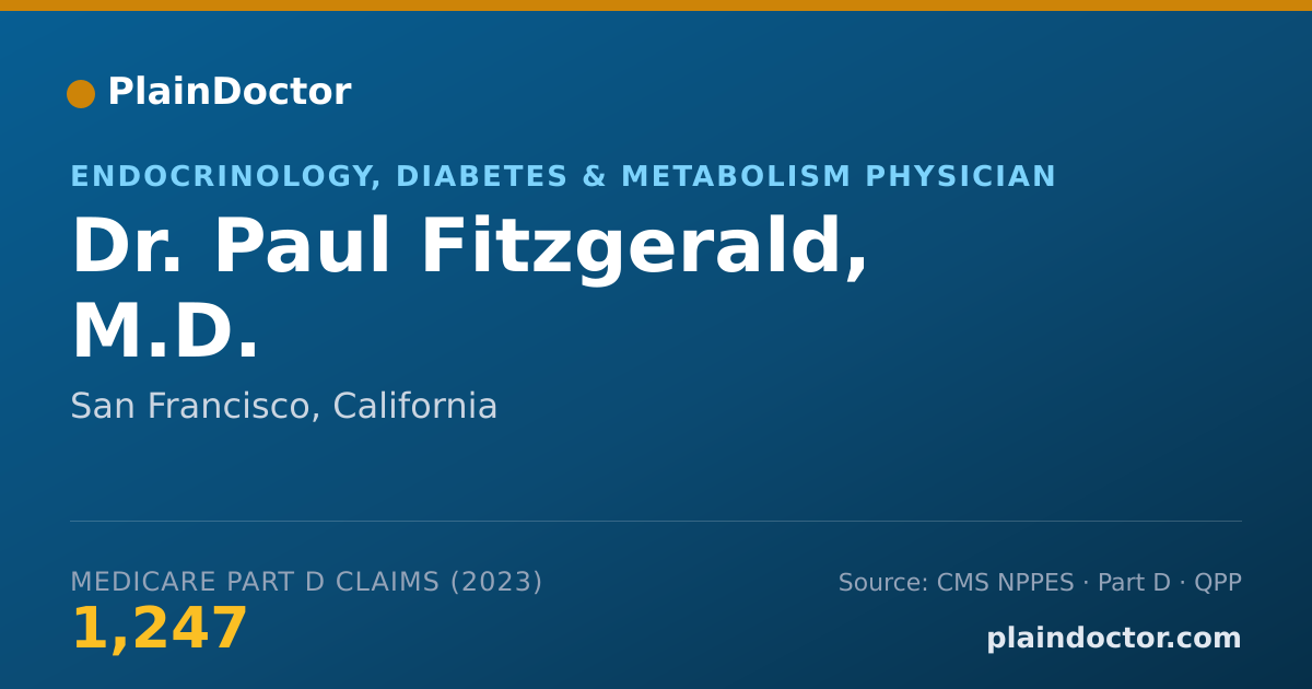 Shareable card for Paul Fitzgerald, M.D. - Endocrinology, Diabetes & Metabolism Physician, San Francisco, CA