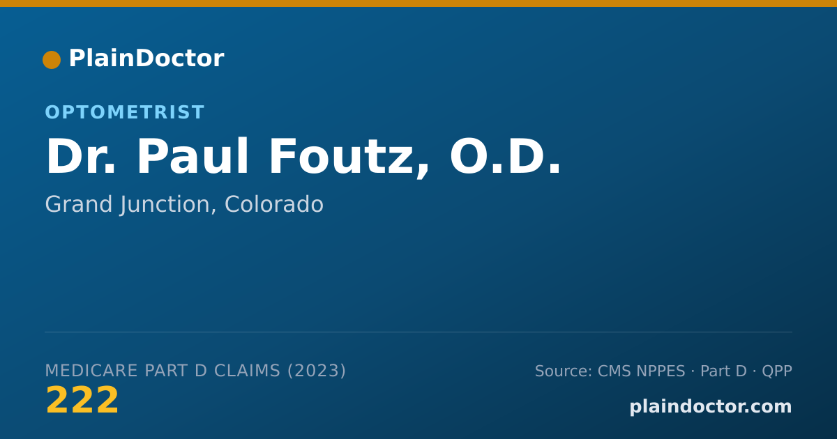 Shareable card for Paul Foutz, O.D. - Optometrist, Grand Junction, CO