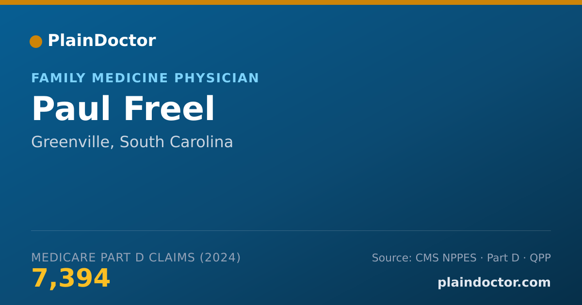 Shareable card for Paul Freel - Family Medicine Physician, Greenville, SC