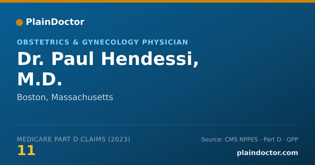 Shareable card for Paul Hendessi, M.D. - Obstetrics & Gynecology Physician, Boston, MA