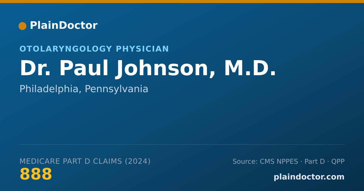 Shareable card for Paul Johnson, M.D. - Otolaryngology Physician, Philadelphia, PA