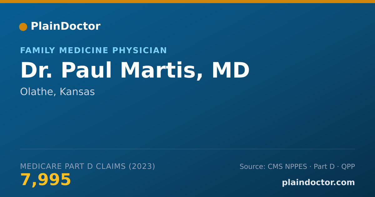 Shareable card for Paul Martis, MD - Family Medicine Physician, Olathe, KS