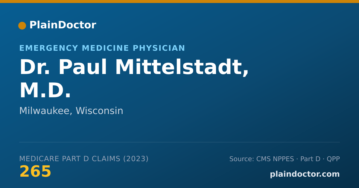 Shareable card for Paul Mittelstadt, M.D. - Emergency Medicine Physician, Milwaukee, WI