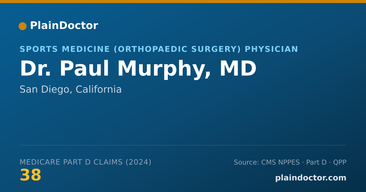 Shareable card for Paul Murphy, MD - Sports Medicine (Orthopaedic Surgery) Physician, San Diego, CA